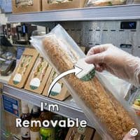 N45 Sugarcane Round Removable Labels - 1,000 Roll | Sold at Almost Cost