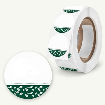 N45 Sugarcane Write On Compostable Round Removable Labels – 45mm | Roll of 1000