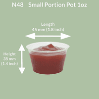 N48 Bulk PLA Biodegradable Compostable Cold Food Portion Pots 1oz x 5000