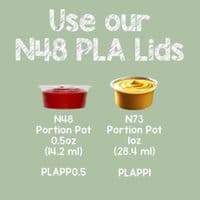 N48 Bulk PLA Biodegradable Compostable Cold Food Portion Pots 1oz x 5000