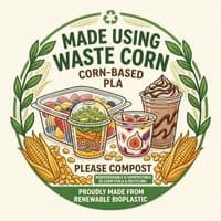 N48 Bulk PLA Biodegradable Compostable Portion Pots Lids 48mm x 5000