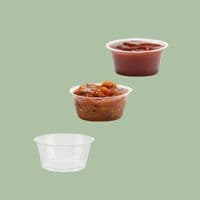 N48 PLA Biodegradable Compostable Cold Food Sample Portion Pots 0.5oz x 100