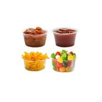N48 PLA Biodegradable Compostable Cold Food Sample Portion Pots 1oz x 100