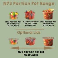N48 PLA Biodegradable Compostable Cold Food Sample Portion Pots 1oz x 100