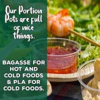 N48 PLA Biodegradable Compostable Portion Pots Lids 48mm x 100