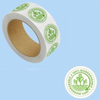 N49 Biodegradable Compostable Food Sticker Labels x 500