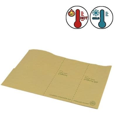 N5 Bulk Long Biodegradable Compostable Ovenable Hot Wrap & Sandwich Sleeve 11x8