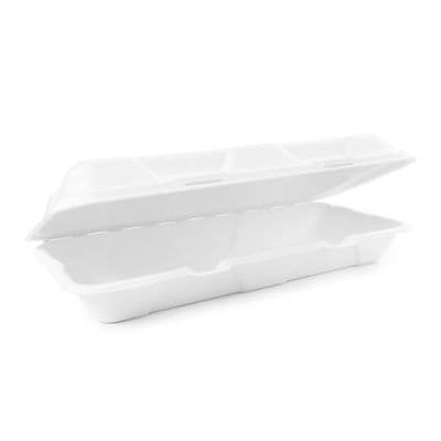 N5 Long Sugarcane Biodegradable Compostable Fish & Chip Boxes 12x6