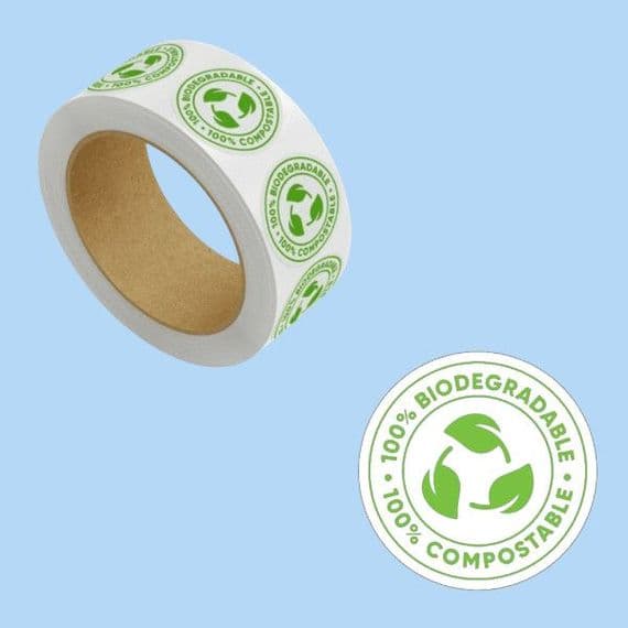 N50 Biodegradable Biodegradable Compostable Food Sticker Labels x 500