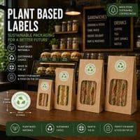 N50 Round Biodegradable & Compostable Food Labels - 50mm | 100% Compostable