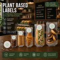 N50 Round Biodegradable & Compostable Food Sticker Labels | Plastic Free