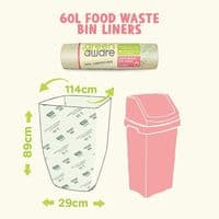 N60 Greenaware Biodegradable Compostable Waste Bin Bags 45-60L