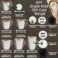 N62 Bulk CPLA White Compostable Disposable Hot Drink Cup Lids 62mm x 2000