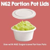 N62 Bulk Sugarcane Small Compostable Hot & Cold Sample Portion Pot Cups 1oz x 50