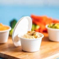 N62 Bulk Sugarcane Small Compostable Hot & Cold Sample Portion Pot Cups 1oz x 50