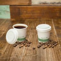 N62 CPLA White Biodegradable Compostable Disposable Hot Drink Cup Lids 62mm | Fits 4oz Hot Cups