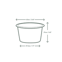 N62 Kraft Standard Compostable Hot & Cold Sample Portion Pot Cups 2.5oz x 50