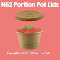 N62 Kraft Standard Compostable Hot & Cold Sample Portion Pot Cups 2.5oz x 50