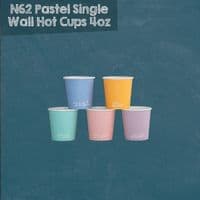 N62 Pastel Espresso Cups with CPLA Lids 4oz – Single Wall (Box of 1000)