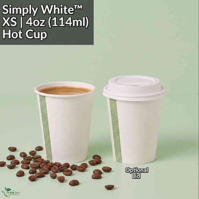 N62 Single Wall Biodegradable Compostable Disposable Hot Drink Cups | 4oz | Pack of 50