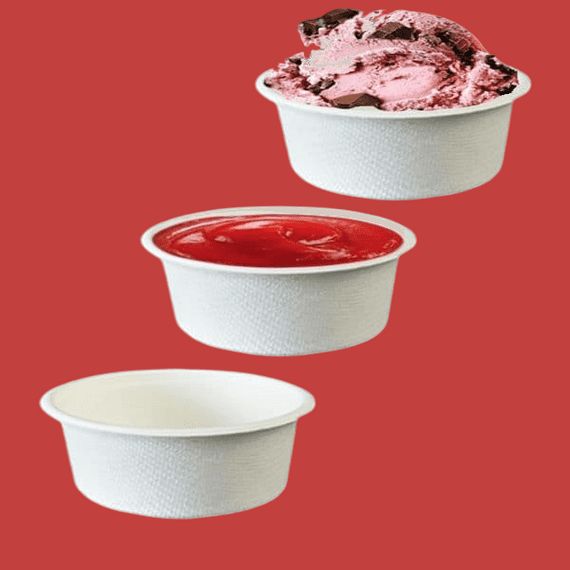 N62 Sugarcane Small Compostable Hot & Cold Sample Portion Pot Cups 1oz x 50