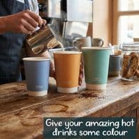 N72 Pastel Biodegradable Compostable Flat White Cups & Lids 6oz– Single Wall (Box of 1000)