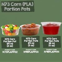 N73 Corn Biodegradable Compostable Portion Pot Lids 73mm
