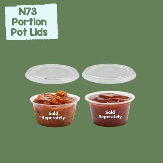 N73 Corn Biodegradable Compostable Portion Pot Lids 73mm