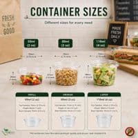 N73 PLA Biodegradable & Compostable Cold Food Portion Pots (Box of 2,000) | Crystal Clear Plant-Based Sauce & Dip Cups | Plastic-Free Sample Pots