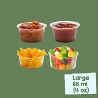 N73 PLA Biodegradable Compostable Cold Food Portion Pots x 100