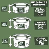 N73 PLA Biodegradable Compostable Cold Food Portion Pots x 100