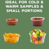 N73 PLA Biodegradable Compostable Cold Food Portion Pots x 100