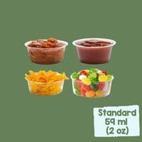 N73 PLA Biodegradable Compostable Cold Food Portion Pots x 100