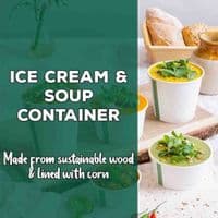 N75 Bulk XS Biodegradable Compostable Gelato Ice Cream Containers 4oz x 1000