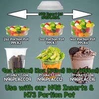 N76 Bulk Corn Biodegradable Compostable Deli & Dessert Cups x 1000