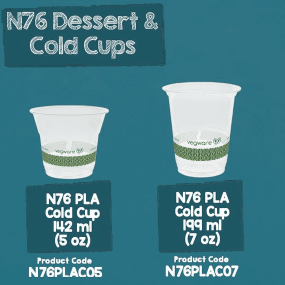 N76 Bulk Corn Biodegradable Compostable Deli & Dessert Cups x 1000