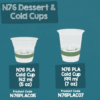 N76 Corn Biodegradable Compostable Disposable Cold Drink Cups x 50