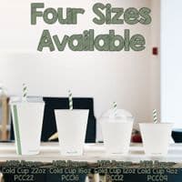 N76 Paper Medium Compostable Cold Food & Drink Cups 12oz x 50