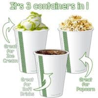 N76 Paper Medium Compostable Cold Food & Drink Cups 12oz x 50