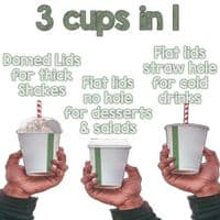 N76 Paper Medium Compostable Cold Food & Drink Cups 12oz x 50