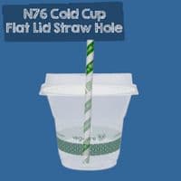 N76 PLA Biodegradable Compostable Cold Cup Lids | Fits N76 Cups