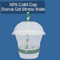 N76 PLA Biodegradable Compostable Cold Cup Lids | Fits N76 Cups