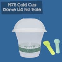 N76 PLA Biodegradable Compostable Cold Cup Lids | Fits N76 Cups