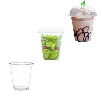 N76 PLA Biodegradable Compostable Disposable Cold Drink Cups 7oz x 50