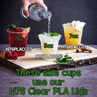N76 PLA Corn Cold Cups 5oz & Lids – Biodegradable & Compostable (Pack of 50)