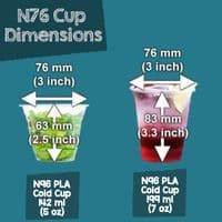 N76 PLA Corn Cold Cups 7oz – Biodegradable & Compostable (Pack of 50)