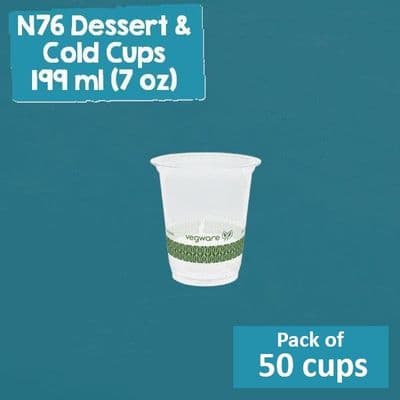 N76 PLA Corn Cold Cups 7oz – Biodegradable & Compostable (Pack of 50)