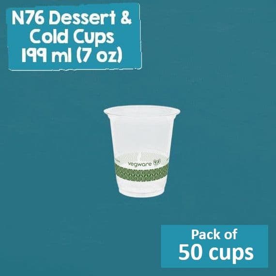 N76 PLA Corn Cold Cups 7oz – Biodegradable & Compostable (Pack of 50)
