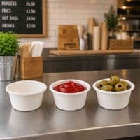 N76 Large Sugarcane Compostable 4oz Portion Pots (Pack of 50) | The Pure Option
