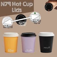 N79 CPLA Biodegradable Compostable Hot Drink Lids | Fits 8-10oz Cups